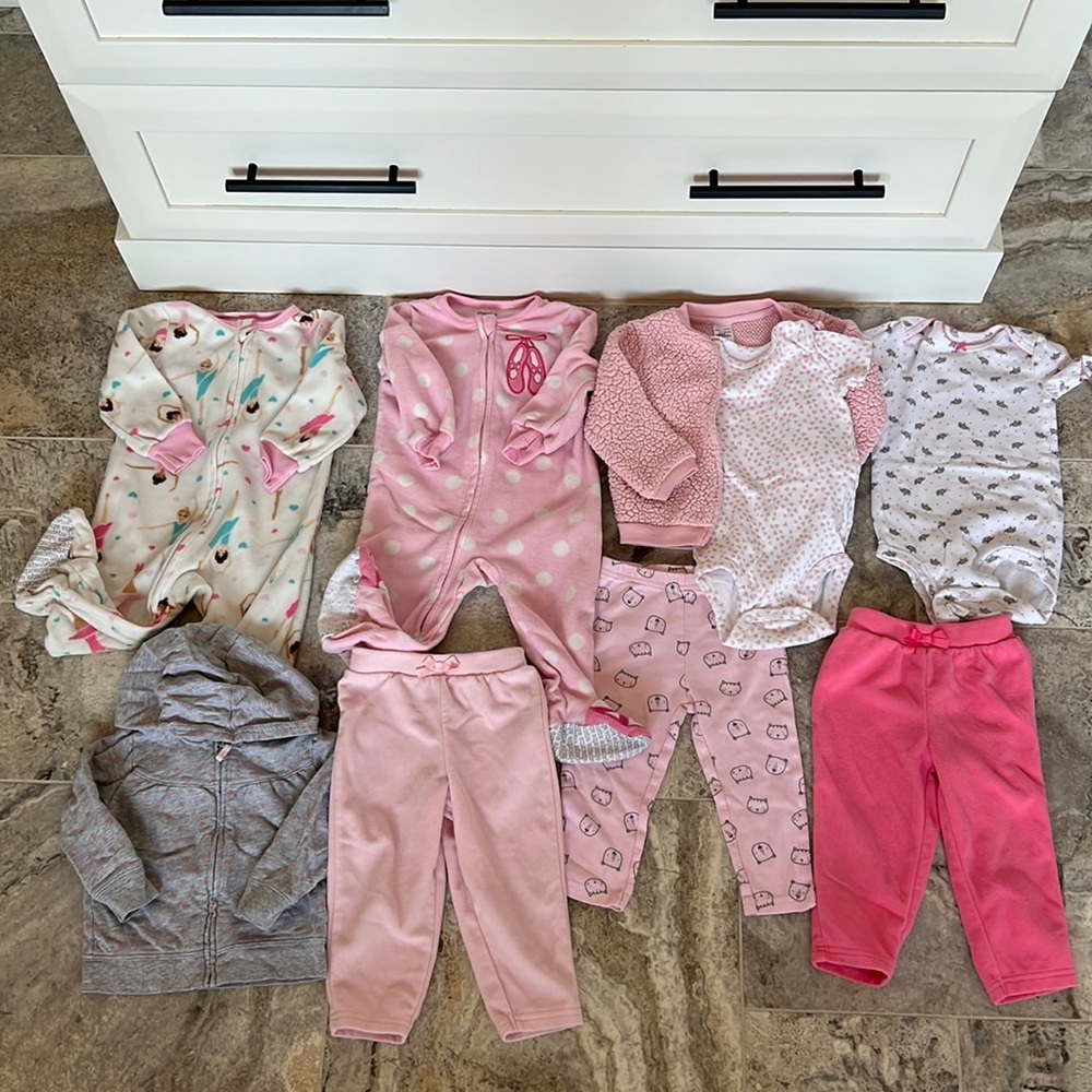 Bundle of Baby Girl Outfits - 12 mos